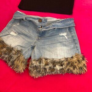 Custom Cheetah Leopard Fur Mini Shorts